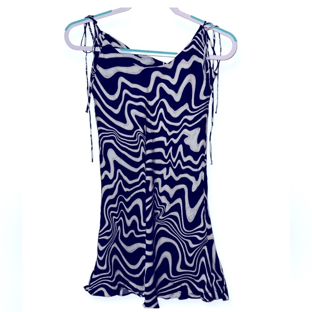 NWT Zara Black, White, And Rust Color Dress